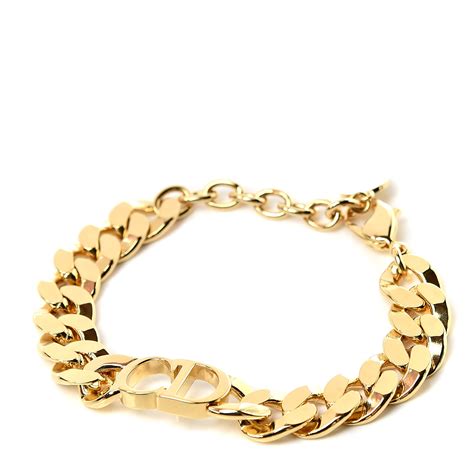 gold dior chain|Dior chain bracelet.